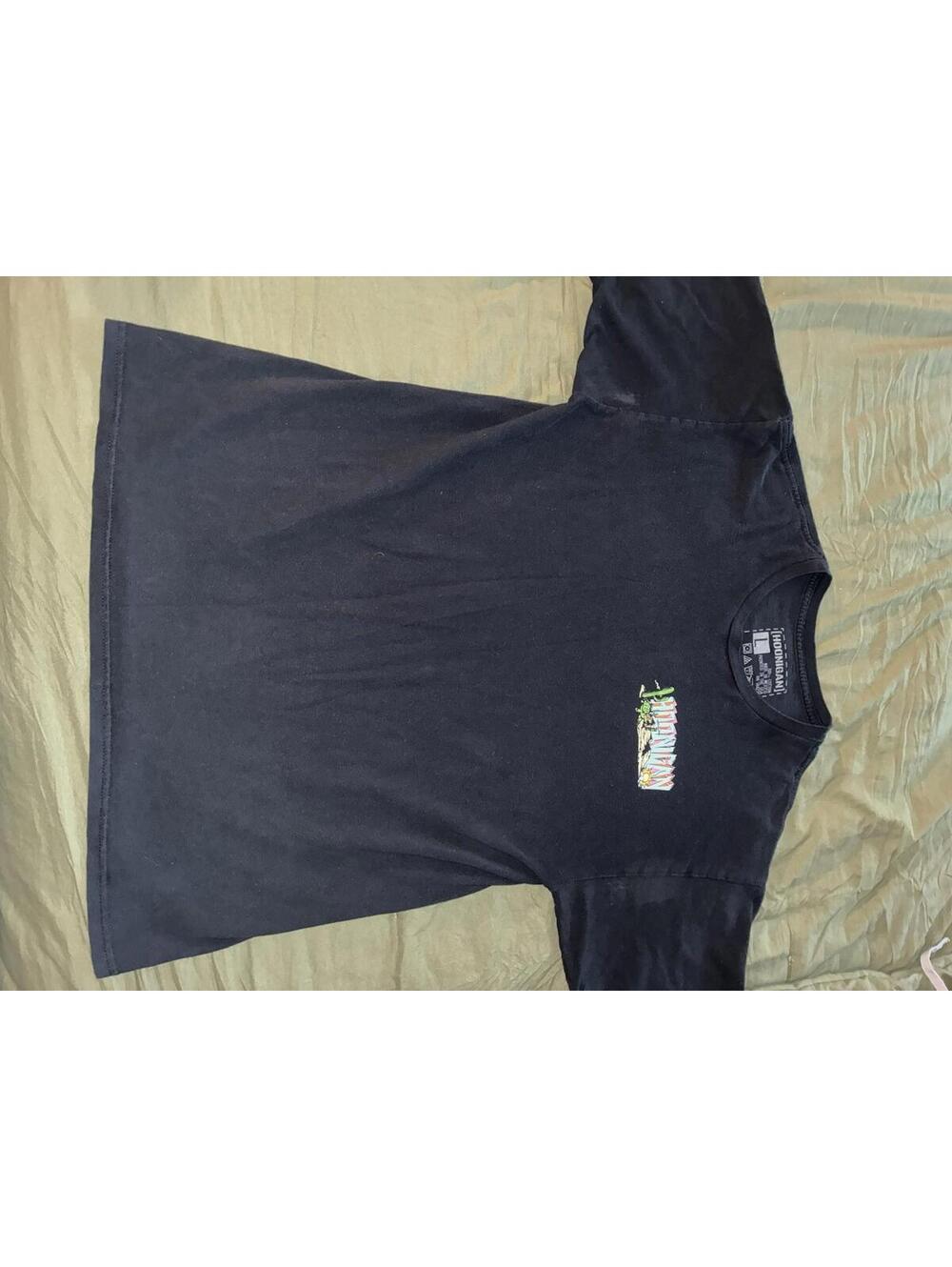 Hoonigan Men's Black Graphic Print Crew Neck Short Sleeve T-Shirt L